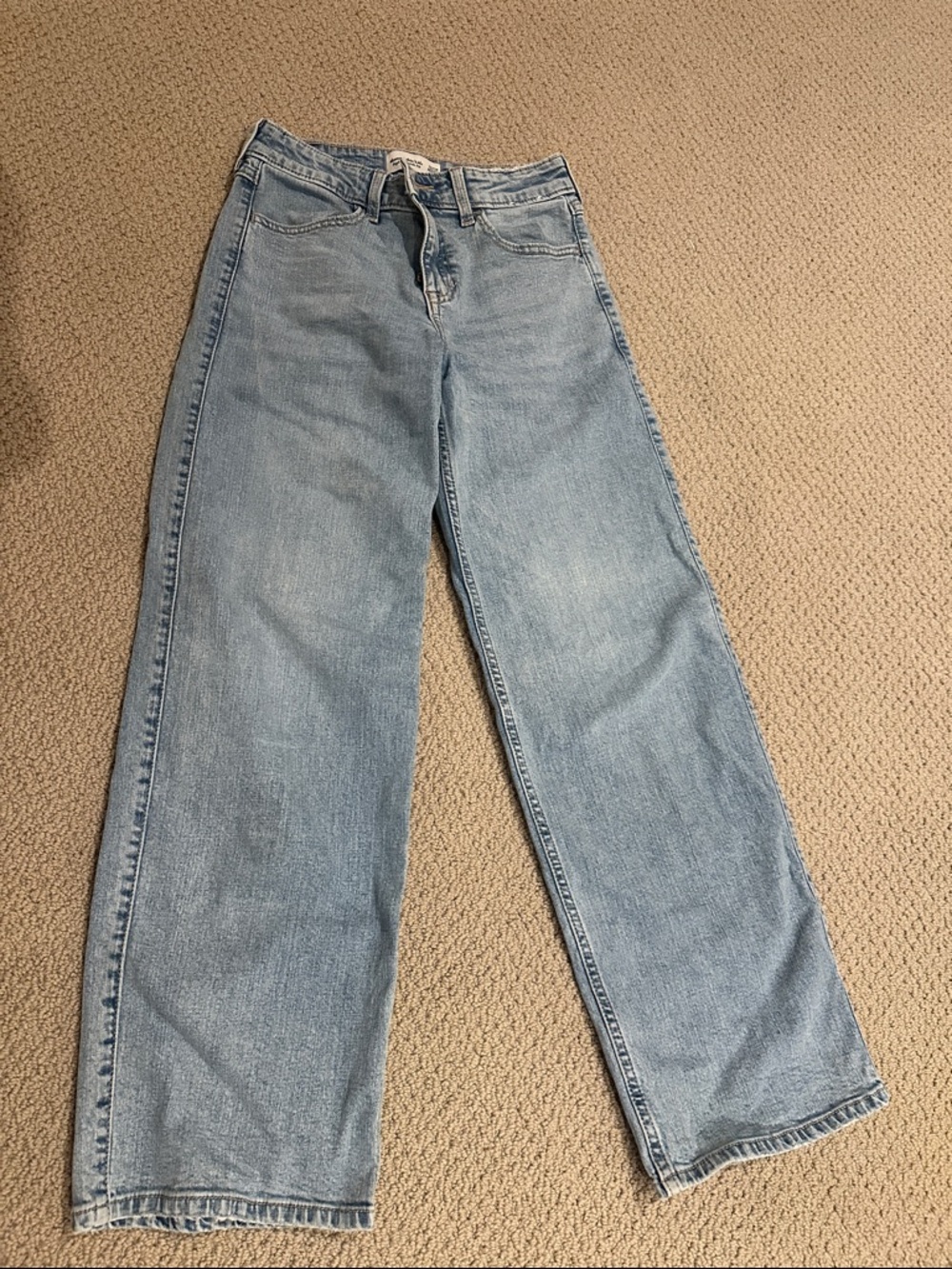 a&f kids high rise wide leg Jeans